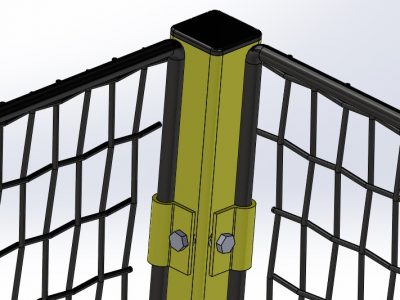 Attaching of mesh panels